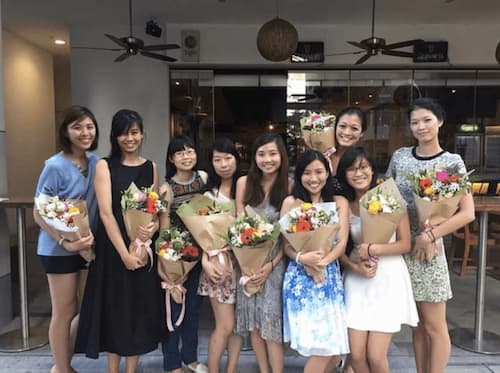 Flower Arrangement Workshop - Team Building Singapore (Credit: FunEmpire)